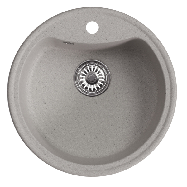Мойкa ML-GM09 круглая, серая (310), 510 мм (глуб. чаши 190)