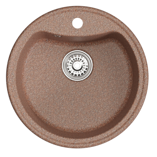 Мойкa ML-GM09 круглая, терракотовая (307), 510 мм (глуб. чаши 190)