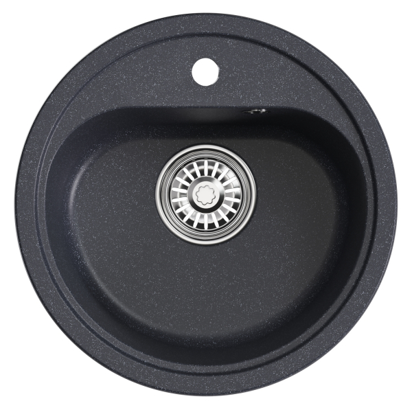 Мойкa ML-GM10 круглая, антрацит (343), 440мм (глуб. чаши 180)