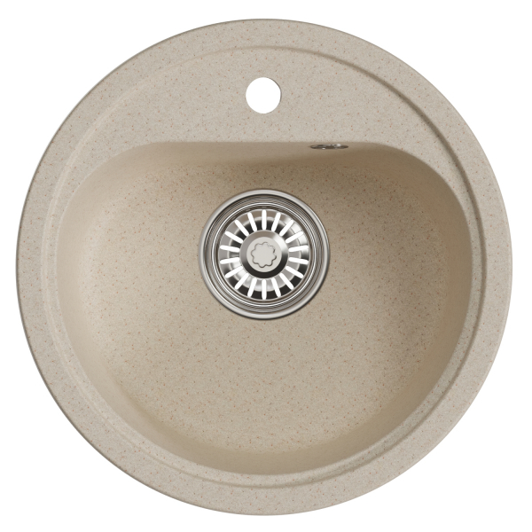 Мойкa ML-GM10 круглая, бежевая (328), 440мм (глуб. чаши 180)