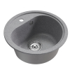 Мойкa ML-GM10 круглая, графит (342), 440мм (глуб. чаши 180) Ника