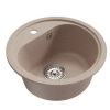 Мойкa ML-GM10 круглая, песочная (302), 440мм (глуб. чаши 180) Ника