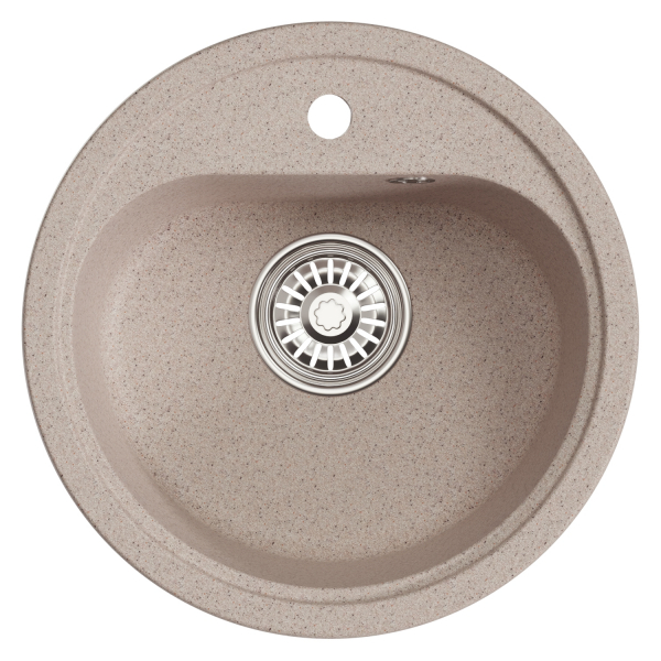 Мойкa ML-GM10 круглая, песочная (302), 440мм (глуб. чаши 180)
