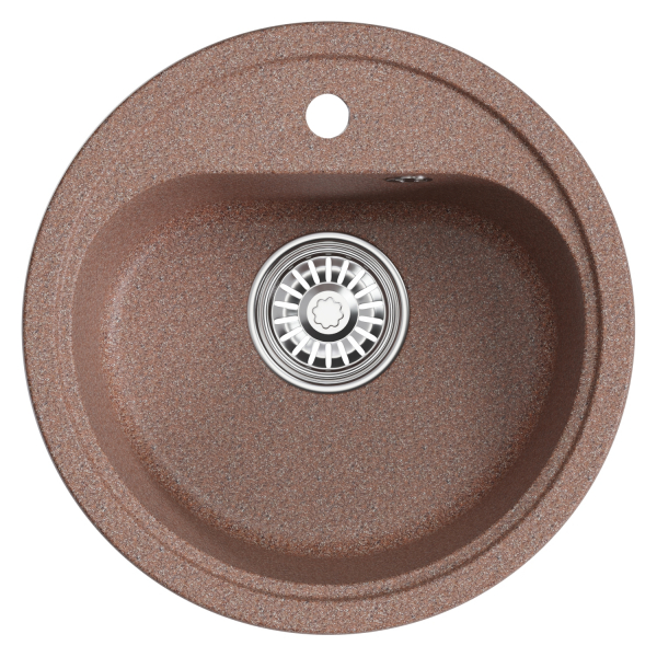 Мойкa ML-GM10 круглая, терракотовая (307), 440мм (глуб. чаши 180)