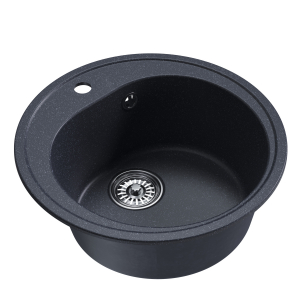 Мойкa ML-GM11 круглая, антрацит (343), 500мм (глуб. чаши 180) Ника