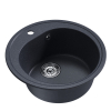 Мойкa ML-GM11 круглая, антрацит (343), 500мм (глуб. чаши 180) Ника