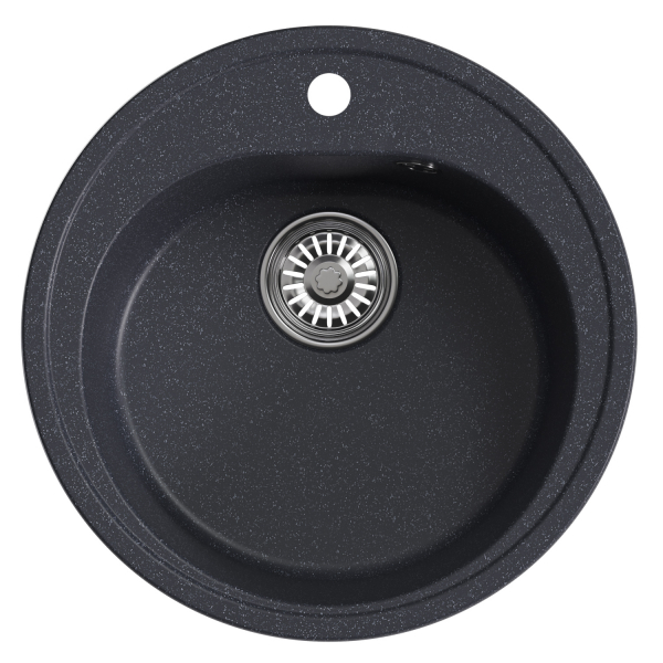 Мойкa ML-GM11 круглая, антрацит (343), 500мм (глуб. чаши 180)
