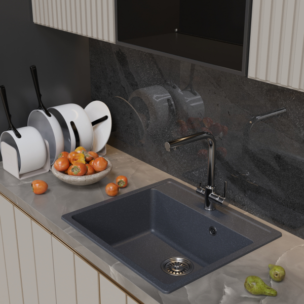 Мойка ML-GM15 антрацит (343), 560*500*180мм