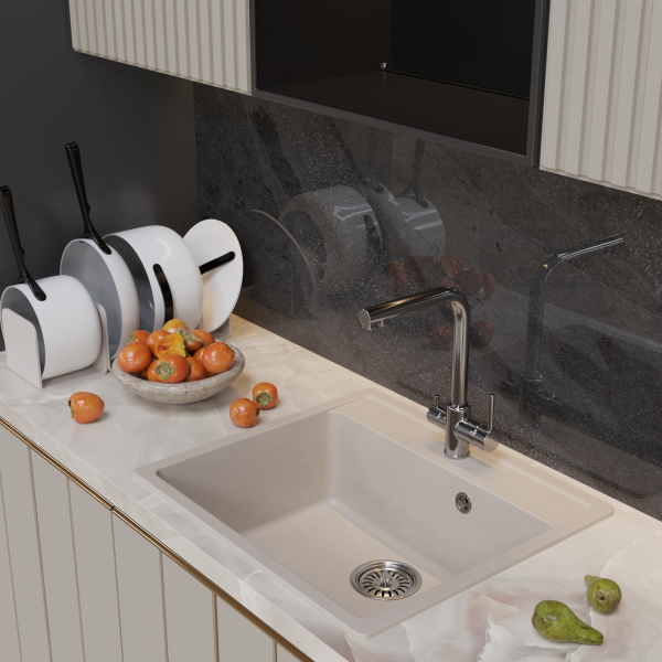 Мойка ML-GM15 белая (331), 560*500*180мм