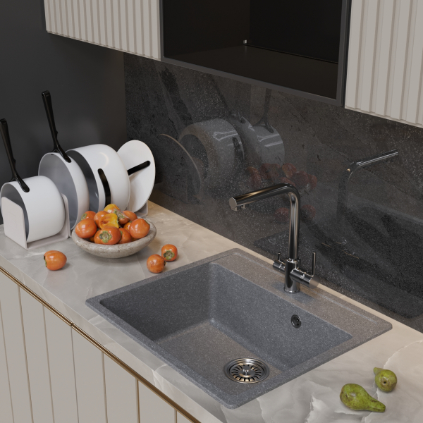 Мойка ML-GM15 графит (342), 560*500*180мм