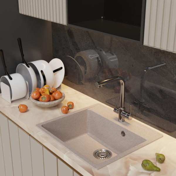 Мойка ML-GM15 песочная (302), 560*500*180мм