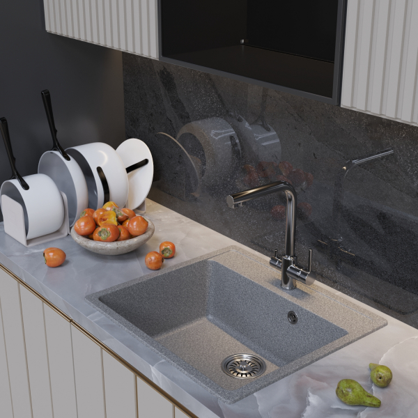 Мойка ML-GM15 темно-серая (309), 560*500*180мм