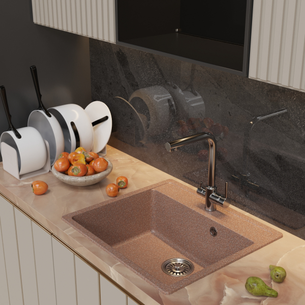 Мойка ML-GM15 терракотовая (307), 560*500*180мм