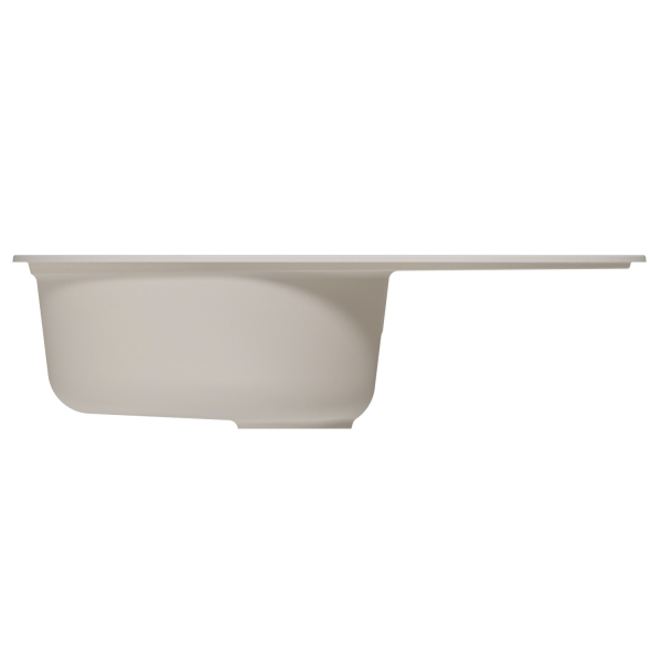 Мойка ML-GM16 овальная с крылом, белая (331), 730*460*180мм