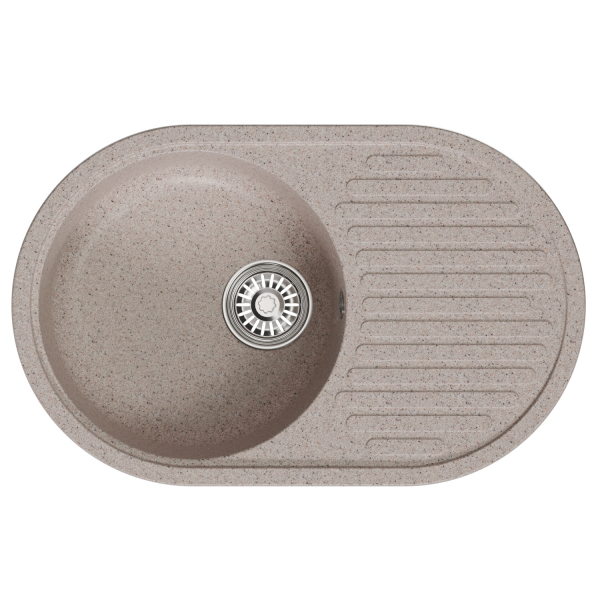 Мойка ML-GM16 овальная с крылом, песочная (302), 730*460*180мм