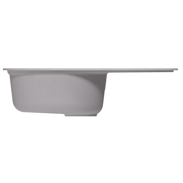 Мойка ML-GM16 овальная с крылом, серая (310), 730*460*180мм