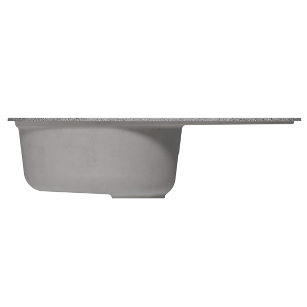 Мойка ML-GM16 овальная с крылом, темно-серая (309), 730*460*180мм