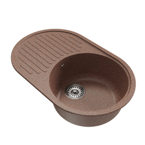 Мойка ML-GM16 овальная с крылом, терракотовая (307), 730*460*180мм Ника