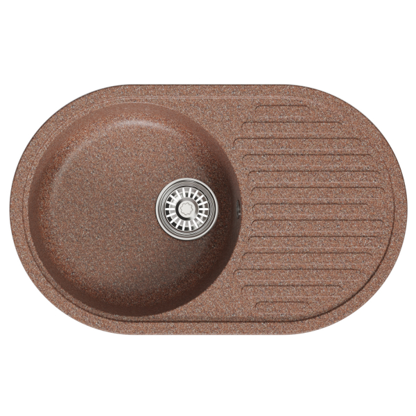 Мойка ML-GM16 овальная с крылом, терракотовая (307), 730*460*180мм