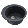 Мойкa ML-GM13 круглая, антрацит (343), 495мм (глуб. чаши 200) Ника