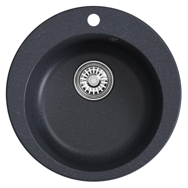 Мойкa ML-GM13 круглая, антрацит (343), 495мм (глуб. чаши 200)