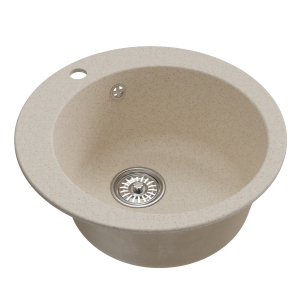 Мойкa ML-GM13 круглая, бежевая (328), 495мм (глуб. чаши 200) Ника