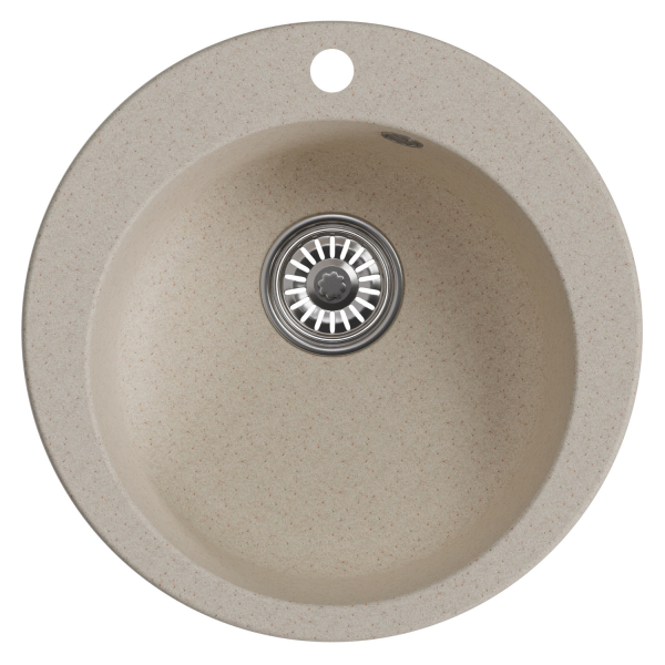 Мойкa ML-GM13 круглая, бежевая (328), 495мм (глуб. чаши 200)