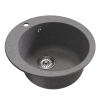 Мойкa ML-GM13 круглая, графит (342), 495мм (глуб. чаши 200) Ника