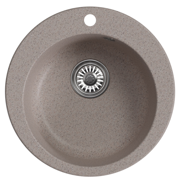 Мойкa ML-GM13 круглая, песочная (302), 495мм (глуб. чаши 200)