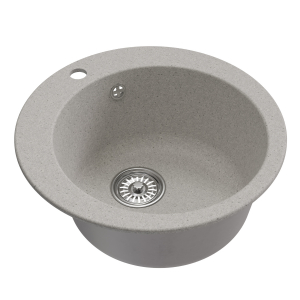 Мойкa ML-GM13 круглая, серая (310), 495мм (глуб. чаши 200) Ника