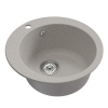 Мойкa ML-GM13 круглая, серая (310), 495мм (глуб. чаши 200) Ника