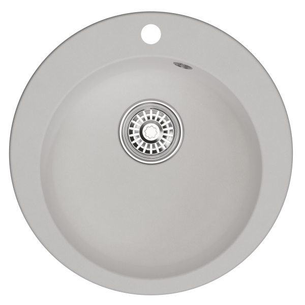 Мойкa ML-GM13 круглая, ультра-белая  (341), 495мм (глуб. чаши 200)