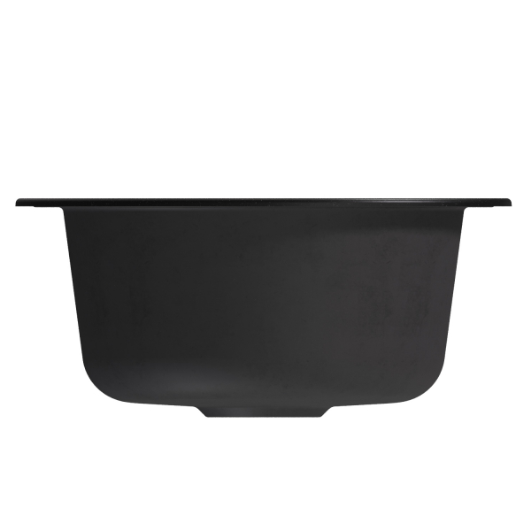 Мойкa ML-GM13 круглая, ультра-черная (344), 495мм (глуб. чаши 200)