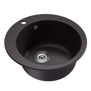 Мойкa ML-GM13 круглая, шоколад (345), 495мм (глуб. чаши 200) Ника