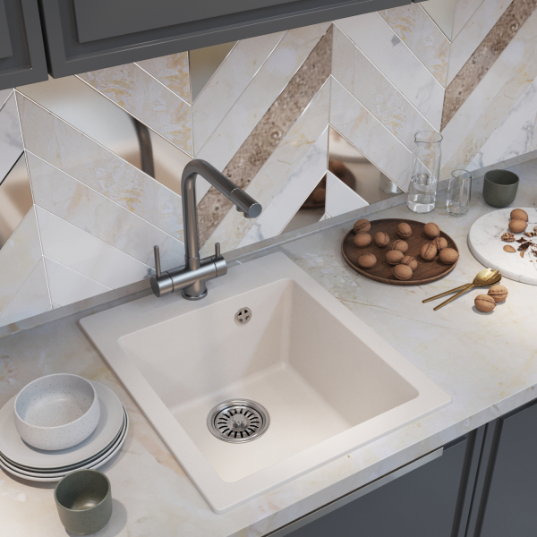 Мойка ML-GM14 белая (331), 420*500*190мм