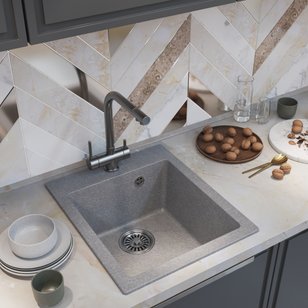 Мойка ML-GM14 графит (342), 420*500*190мм