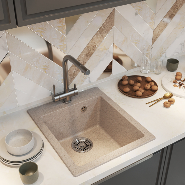 Мойка ML-GM14 песочная (302), 420*500*190мм