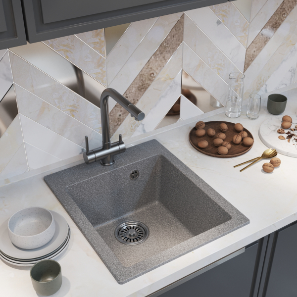 Мойка ML-GM14 темно-серая (309), 420*500*190мм