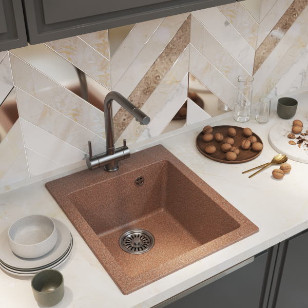 Мойка ML-GM14 терракотовая (307), 420*500*190мм