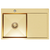 Мойка настол.монтаж 78х50 (3,0) лев. вып 3 1/2  MIXLINE PRO 20см с сифоном (золото) Ника