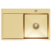 Мойка настол.монтаж 78х50 (3,0) прав. вып 3 1/2  MIXLINE PRO 20см с сифоном (золото) Ника
