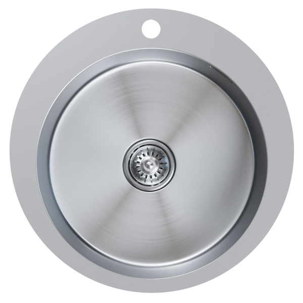 Мойка настол.монтаж D50 (3,0) вып 3 1/2 круглая  MIXLINE PRO 20см с сифоном (сатин)