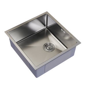 Мойка подст.монтаж 45х42 (3,0) вып 3 1/2  MIXLINE PRO 20см с сифоном (сатин) Ника