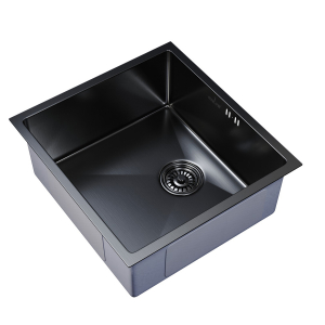 Мойка подст.монтаж 45х42 (3,0) вып 3 1/2  MIXLINE PRO 20см с сифоном (черный графит) Ника