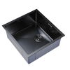 Мойка подст.монтаж 45х42 (3,0) вып 3 1/2  MIXLINE PRO 20см с сифоном (черный графит) Ника