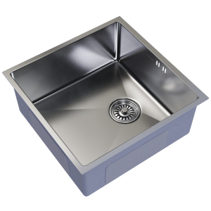 Мойка подст.монтаж 50х50 (3,0) вып 3 1/2  MIXLINE PRO 20см с сифоном (сатин) Ника