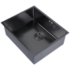 Мойка подст.монтаж 53х43 (3,0) вып 3 1/2  MIXLINE PRO 22см с сифоном (черный графит) Ника