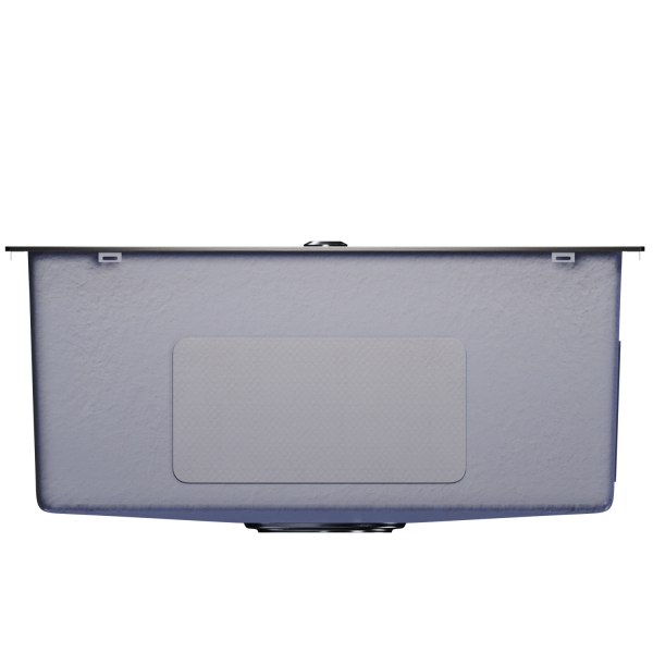 Мойка настол.монтаж 50х50 (3,0) вып 3 1/2  MIXLINE PRO 20см с сифоном (черный графит НАНО)