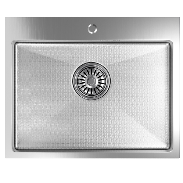 Мойка настол.монтаж 53х43 (3,0) вып 3 1/2  MIXLINE PRO 22см с сифоном (сатин НАНО)