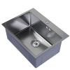 Мойка настол.монтаж 60х45 (3,0) вып 3 1/2  MIXLINE PRO 22см с сифоном (сатин) Ника